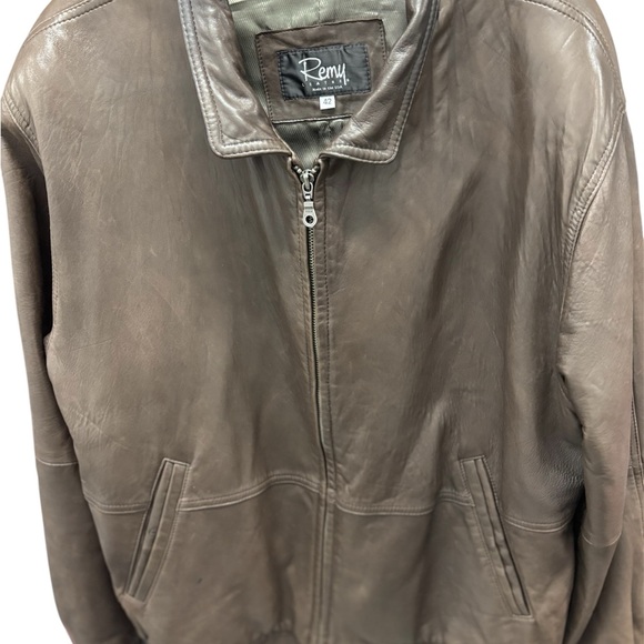 Remy 90s Leather JacketChocolate BrownCoat 90s VTG!
